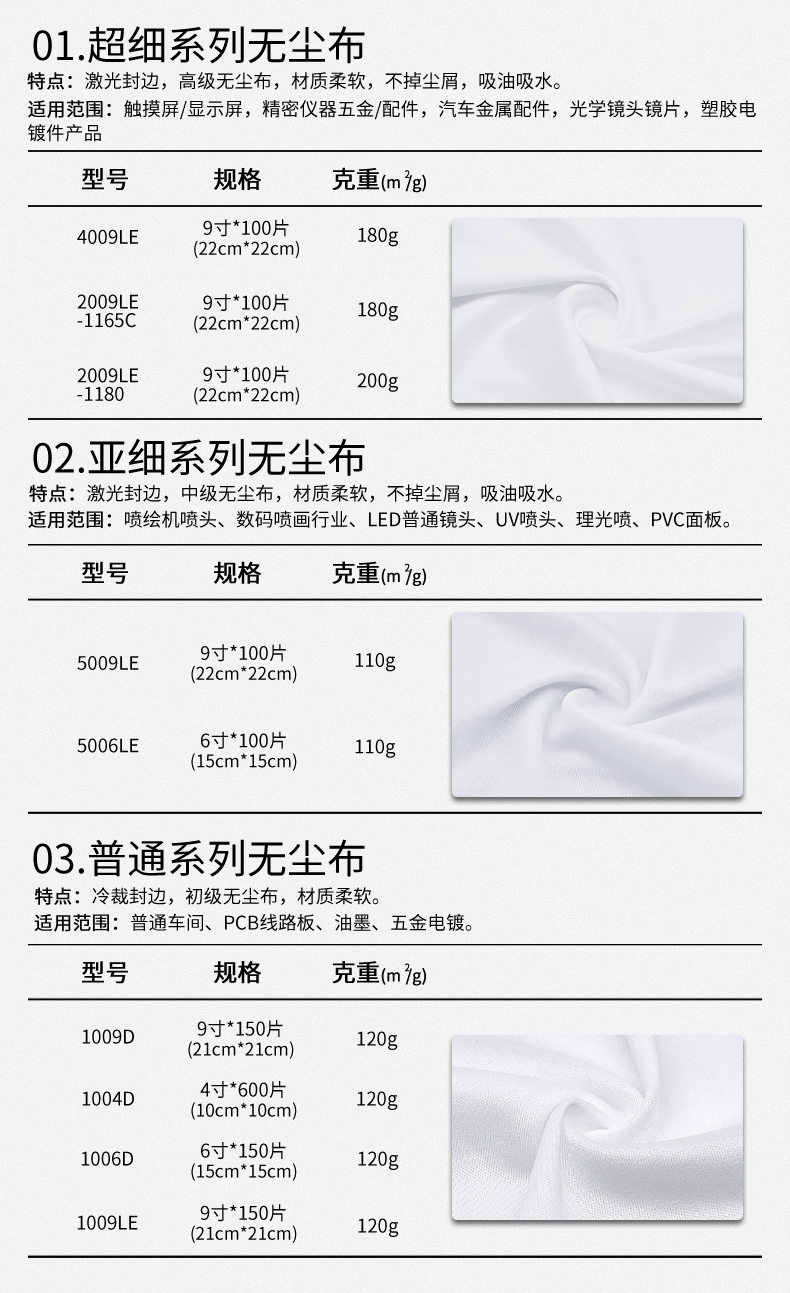 超细纤维无尘布